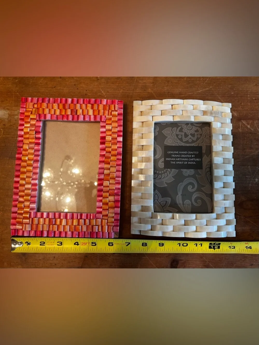 Bundle of three photo frames with glass. Horizontal or vertical.